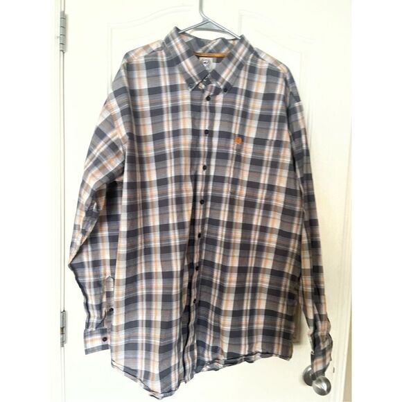 Cinch Mens Multicolor Plaid Long Sleeve Button Down Western Shirt Size XXL - Picture 11 of 16
